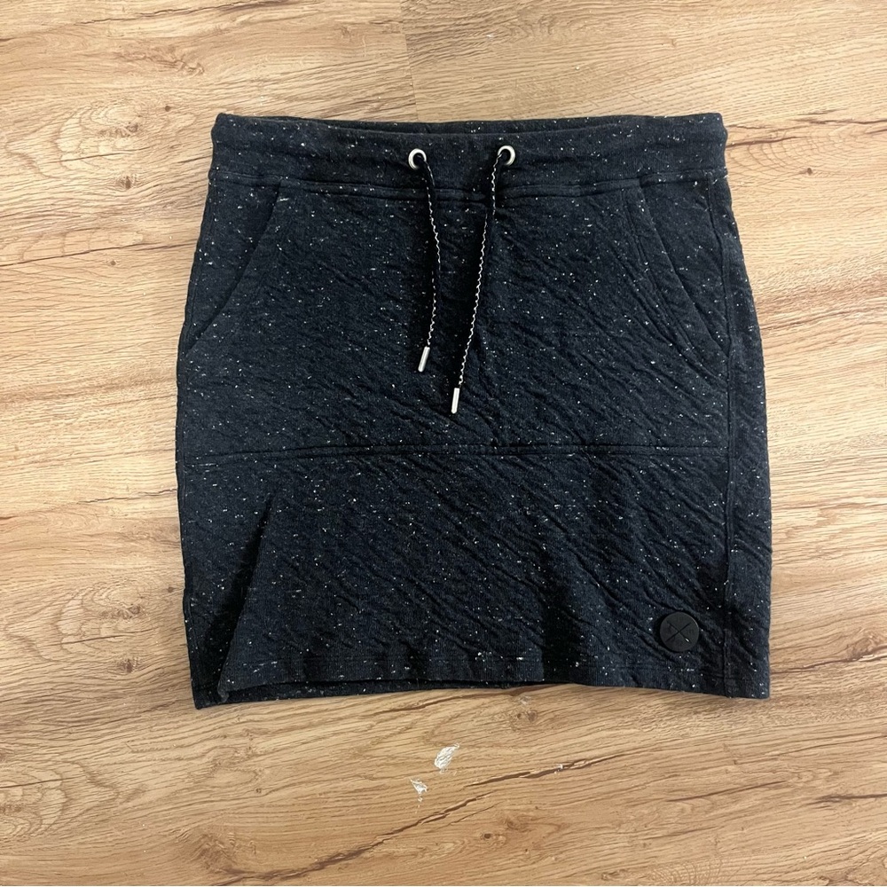 Sissy Boy Grey Black Charcoal  Drawstring Women's Skirt size Large POCKET